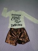 REF: 9142 CONJ SHORT CROCO COBRE TAM 6 MARIA MOLE