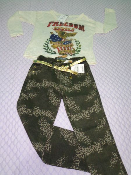 REF: 9155 CALÇA SAVANA VERDE MI TAM 6/8 MARIA MOLE