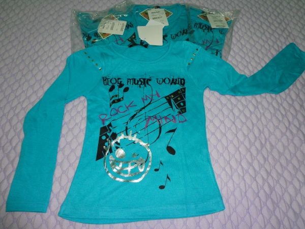 REF: 9118 BLUSA SINGLE  AZUL ACQ TAM 4/6/8/10
